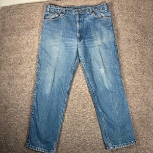 Vintage Levis 540 Relaxed Fit Jeans Blue Denim Orange Tab 38x29  (Fits 36x28)